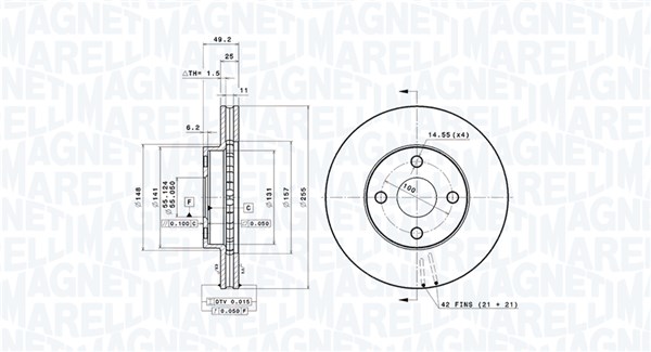 360406053401, Brzdový kotouč, Brzdový kotouč, MAGNETI MARELLI, 4351213030, 4351247020, 09.5844.20, 0986479084, 17453, 186877, 204579, 230640, 24012501551, 24929E, 54258, 562414B, 562414J, 590257400, 92125800, BG3781, BS8548, DDF1309, DF4367, DI956343, DSK2213, MDC1587, 09.5844.21, 1815204580, 314579, 425155, 590257452, 92125803, DDF1309C, 09.5844.24