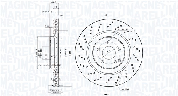 360406126001, Brake Disc, MAGNETI MARELLI, 2034210912, A2034210912, 0833245, 0986479651, 09.A731.11, 203390, 24013001801, 25243V, 34282, 400362820, 54237, 92123703, 980100, BDRS2079.25, BG9876, BV8853, CW30180, DDF1650, DDF1650C1, DF4341S, DSK2544, MDC1790, 313390, 430180, 54237HC, DDF1650C