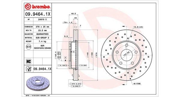 360406005402, Brake Disc, MAGNETI MARELLI, 1223663, 1364548, 274509, 6M512C375AA, 1223665, 1771580, 2745090, 1253729, 31262718, 1253730, 6M512C375AB, 1320352, ED8C1125AA, 1373369, ED8C1125AB, 1469082, ED8C1125AC, 1501058, JD8C1125AA, 1501069, 1575734, 1734696, 3M512C375A1D, 3M512C375AA, 3M512C375AB, 3M512C375AC, 3M512C375AD, 7M511125FA, AV611125BA, AV611125BB