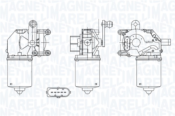 064050002010, Wischermotor, MAGNETI MARELLI, 1140531, 1143827, 1740714, 2S6T-17B571-AC, 2S6T-17B571-AD, 27068, 460237, 584511