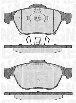 Brake Pad Set, disc brake - 363916060595 MAGNETI MARELLI - 0446505050 ...