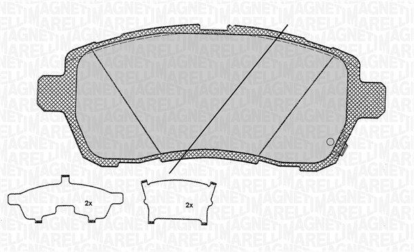 Brake Pad Set, disc brake - 363916060684 MAGNETI MARELLI - 04465-B1120 ...