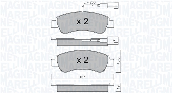 363916060832, Brake Pad Set, disc brake, MAGNETI MARELLI, 0000077366679, 1612434180, 68226919AA, 1614412180, 68230095AA, 68351872AA, 1673603480, 77361148, 1675989880, 77366679, 0252204119/PD, 05P1902, 0986494969, 1051223, 12-1592, 1238.02, 13.0460-4889.2, 141804-203, 201635, 21238.02, 22-0710-1, 221978, 244650070310, 2446503, 24465.190.4, 2726.1, 302223, 35067, 51-00-0609, 510609