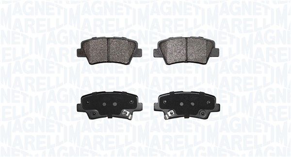 Brake Pad Set, disc brake - 363916060852 MAGNETI MARELLI - 1014026445, 3502130/140-W01, 48413341A0