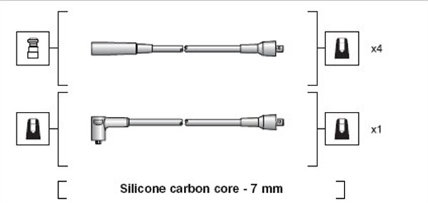 941318111213, Ignition Cable Kit, MAGNETI MARELLI, BOU200, E10, RCVX407, T108A, BOU-200, RC-VX407