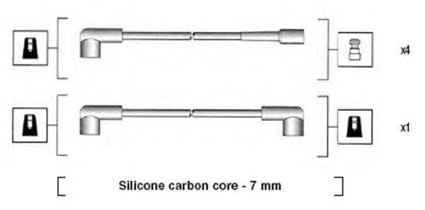 Ignition Cable Kit - 941085120564 MAGNETI MARELLI - 2445, 83500, JP307