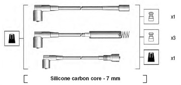 941125120666, Ignition Cable Kit, MAGNETI MARELLI, 1612544, 90443691, 1612546, 1612557, 90337744, 90442056, 90442410, 90442449, 90449673, 90449674, 90449675, 90449676, 0802, 0986357148, 300/651, 4112, 83570, 886024007, LS36, ODS210, T269B, ZEF580, ZK741, B746, RCOP415, ZEF726, B747