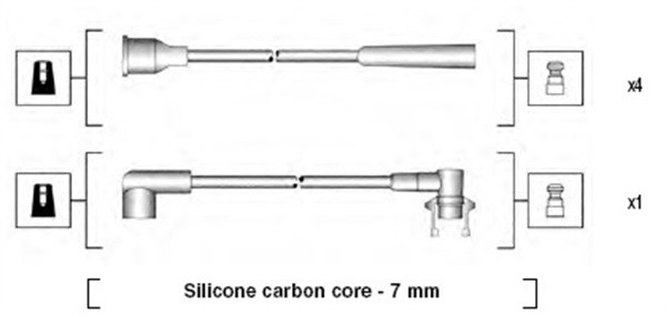 941145360733, Ignition Cable Kit, MAGNETI MARELLI, 7700749521, 7700732842, 7700740657, 2451, 83220, RB10, RCRN620, T304B, ZEF734, 4405, 85200, RB4, RCRN640, T606B, ZEF797