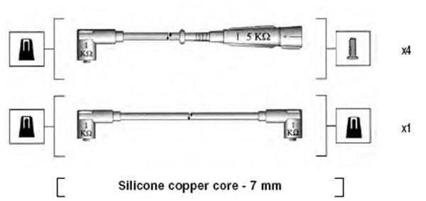 Ignition Cable Kit - 941175020749 MAGNETI MARELLI - 4113, 83980, ABM18