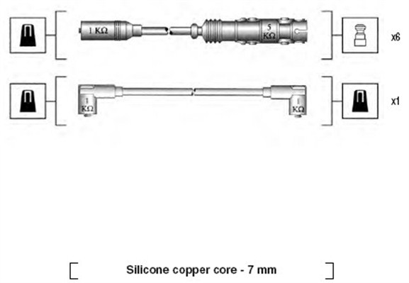 941175180759, Zündleitungssatz, MAGNETI MARELLI, 21905409, 49590, 7153, 85070, ABM38, RCVW201, T060B, ZEF298