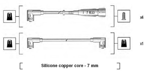 Ignition Cable Kit - 941175230762 MAGNETI MARELLI - 4113, 83980, ABM18