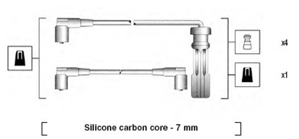 Ignition Cable Kit - 941215190803 MAGNETI MARELLI - 6467, 85430, B847