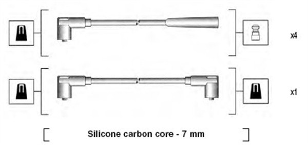 Ignition Cable Kit - 941275010837 MAGNETI MARELLI - 4002, E12, RCSD402