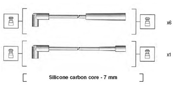 Ignition Cable Kit - 941425020940 MAGNETI MARELLI - 49343, 7109, B714