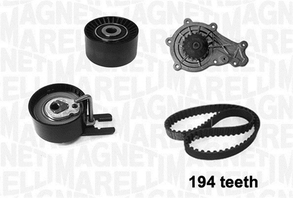 Water Pump & Timing Belt Kit - 341404030001 MAGNETI MARELLI - 1609525680, 1753584, 1753585