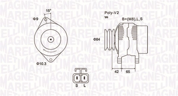 063731530010, Generátor, Generátor, MAGNETI MARELLI, 1449569, WL81-18-300, F8RU-10300-BA, WL9118300, 0986080390, 12090174, 145535075, 2014113.0, 224157752, 28-4665, 301839RI, 8EL738211-341, 934233, AEK2201, CA1839IR, CAL14113, DRA4233, LRA02201, 301839RIV, 986080390, CAL14113AS, LRA2201