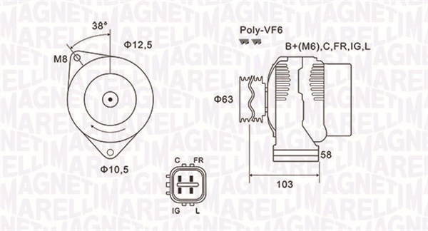 063731727010, Alternator, MAGNETI MARELLI, 06311-PLM-A02RM, A005TA6991, 31100-PLM-A01, A005TA6991A, 31100PLMA02, A005TA7091, 31100-PLM-A02, A005TA7091ZC, 31100-PLM-A02RM, A005TA7091ZE, 31100RJH004, A005TA7191, A005TA7191ZC, AHGA50, A5TA6991, AHGA51, A5TA6991A, AHGA64, A5TA7091, A5TA7091ZC, A5TA7091ZE, A5TA7191, A5TA7191ZC, 0986080240, 12060831, 125518060, 2035199.0, 222141652, 28-4768, 401727RI