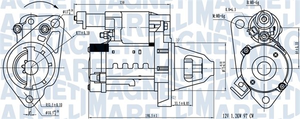 063721642610, Anlasser, Starter, MAGNETI MARELLI, 31200R1AG51, 51262017172, 00010GA0VE, 255115, 1330003