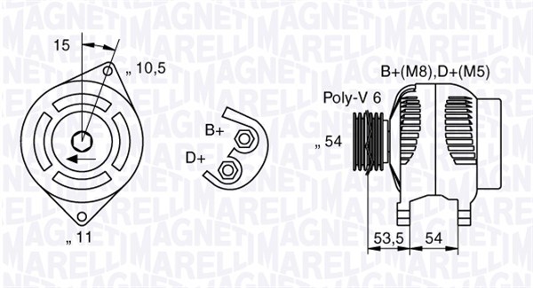 063377016010, Alternator, MAGNETI MARELLI, 51727338, 51859058, 011735, 0986084580, 101210-0870, 210751, 218.311.902, 28-5876, 4176, CAL30227AS, LRA03264, 101210-0871, 4497, A011735, MS101210-0871