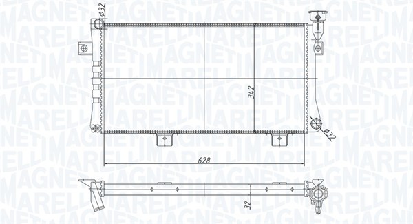 350213180600, Radiator, engine cooling, MAGNETI MARELLI, 2121-1301012, 21213130101200, 21213-130101200, 26002015, 623556, LA2015