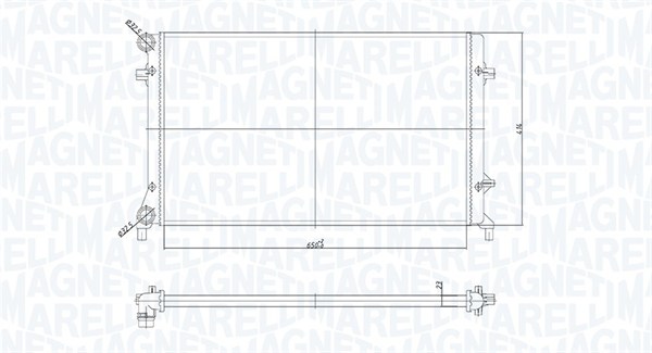 350213853000, Chladič, chlazení motoru, Chladič, MAGNETI MARELLI, 1K0121251BQ, 1K0121251BR, 1K0121251CD, 1K0121251CE, 1K0121251DF, 1K0121251DL, 1K0121251F, 1K0121251P, 1K0121251Q, 1K0121253AT, 1K0121253F, 1K0121253P, 0110.3130, 102.113/A, 53405A, 58002204, 65277, 734332, 8MK376700-491, CR30000P, DRM32018, VN2204, CR30000S, CR30001S