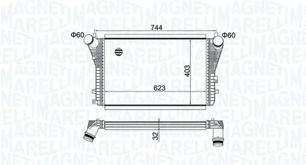 351319204050, Chladič turba, Chladič turba, MAGNETI MARELLI, 1K0145803AF, 1K0145803AS, 1K0145803BM, 1K0145803CA, 1K0145803CC, 1K0145803CG, 5C0145803A, 5C0145803E, 0710.3118, 1.61.1248.4L, 30316, 58004306, 731.019, 818674, 8ML376746-721, 96568, CI207000P, VN4306, CI207000S
