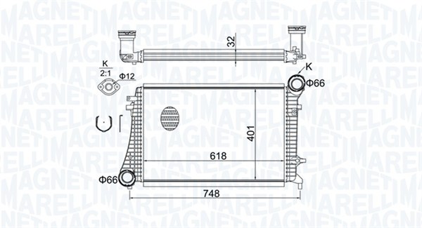 351319204240, Chladič turba, Chladič turba, MAGNETI MARELLI, 1K0145803F, 1K0145803G, 1K0145803H, 1K0145803Q, 1K0145803R, 3C0145803D, 3C0145803E, 3C0145803F, 3C0145803G, 0710.3109, 30199, 58004268, 731.014, 818675, 8ML376746-151, 96619, CI167000P, VNA4268