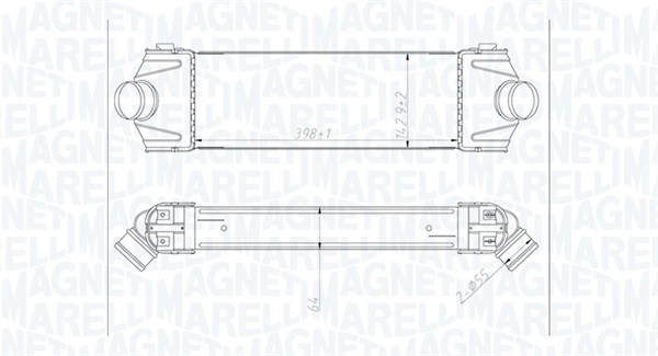 351319204320, Ladeluftkühler, MAGNETI MARELLI, 1371241, 1376241, 1423732, 1432226, 1671440, 4042309, 4164696, 4401912, 4522532, 6C119L440AB, 6C119L440AC, YC159L440CA, 07053016, 18004406, 30037, 710.016, 8ML376765-101, 96641, CI328000P, FDA4406