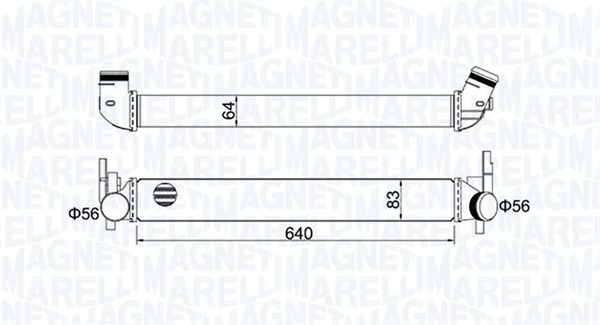 351319204410, Chladič turba, Chladič turba, MAGNETI MARELLI, 6R0145805, 6R0145805B, 6R0145832, 6R0145832E, 6R0145832F, 6RF145805A, 0710.3113, 30253, 49004039, 702.062, 818574, 8ML376746-141, 96566, CI165000P, STA4039