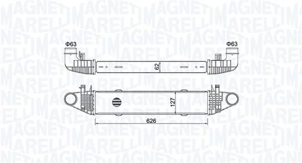 351319204540, Chladič turba, Chladič turba, MAGNETI MARELLI, A2045000300, 0706.3027, 30004525, 30315, 718.146, 818617, 8ML376777-111, 96597, CI358000P, MSA4525, CI358000S