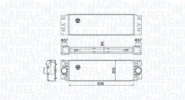 351319204760, Charge Air Cooler, MAGNETI MARELLI, 2E0145804, 68014095AA, A9065010101, A9065010301, 0710.3035, 1.61.1187.4, 30004396, 30310, 718.141, 818732, 8ML376777-401, 96628, CI369000P, MS4396, CI369000S