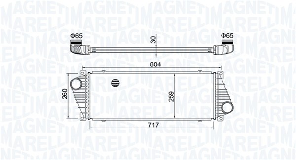 351319205020, Chladič turba, Chladič turba, MAGNETI MARELLI, 2D0145805, 5104119AA, 8ML376720391, A9015010701, 2D0145805D, 0706.3005, 30004217, 30830, 718.114, 816890, 8ML376700-621, 96842, CI18000P, MSA4217
