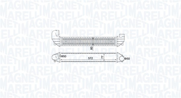 351319205270, Chladič turba, Chladič turba, MAGNETI MARELLI, 1109138, 7M3145805, 0710.3015, 30139A, 58004248, 702.023, 817936, 8ML376911-411, 96634, CI475000S, VN4248