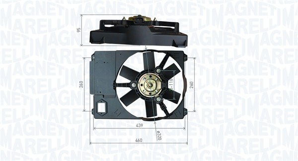 069422800010, Fan, engine cooling, MAGNETI MARELLI, 125339, 1305559080, 1253C1, 1328088080, 1308CF, 1347951080, 1308J0, 0504.1195, 1747746, 309.070, 47351, 696402, 85020, CN7541