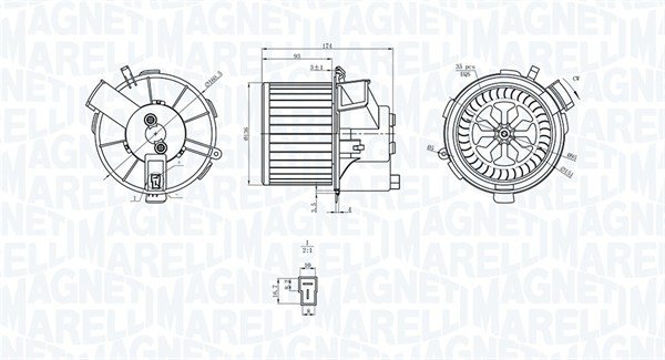 069412200010, Vnitřní ventilátor, Vnitřní ventilátor, MAGNETI MARELLI, 6441J8, 6441P1, 6441R1, 0599.1073, 0917773, 1.16.12082, 306.149, 34017, 87138, 884723, 8EW009158-371, AB100000P, DEA21003, PE8387, 0961774, 34196, 87744, PE8388
