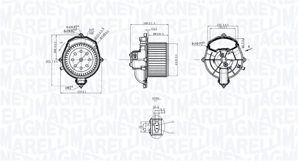 069412266010, Interior Blower, MAGNETI MARELLI, 6431Q1, 6441CG, 0599.1205, 0905773, 1.16.12172, 306.128, 34269, 87288, 884504, AB333000S, CN8310, DEA07017, K92211