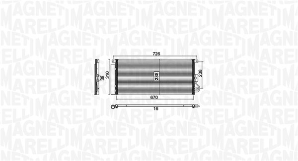 Condenser, air conditioning - 350203807000 MAGNETI MARELLI - 1850274 ...