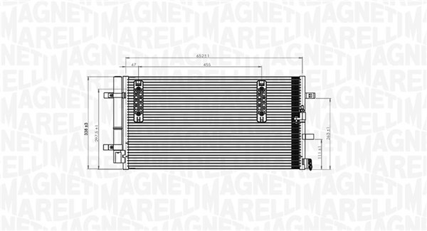 350203827000, Condenser, air conditioning, MAGNETI MARELLI, 8K0260401D, 8K0260401E, 8K0260401H, 8K0260401L, 8K0260401N, 8K0260401Q, 8K0260401R, 8K0260401T, 8K0260403AB, 8K0260403AF, 8K0260403D, 8K0260403E, 8K0260403M, 8K0260403T, 03005352, 0810.3046, 350046, 40343, 814419, 8FC351319-411, 940042, AIA5360D, DCN02026