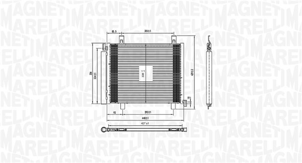 350203836000, Kondenzátor, klimatizace, Kondenzátor, klimatizace, MAGNETI MARELLI, 1S0816411, 1S0820411B, 1S0820411F, 1S0820411G, 1S0820411H, 1S0820411J, 0810.3103, 1.30.5067.PD, 350045, 43505, 58005327, 814168, 8FC351319-601, 940254, AC747000P, DCN32023, VNA5327D, AC747000S
