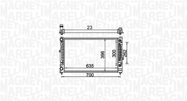 350213157600, Radiator, engine cooling, MAGNETI MARELLI, 4B0121251AG, 4B0121251T, 8D0121251AS, 8D0121251BC, 8D0121251BE, 8D0121251C, 8D0121251M, 8D0121251T, 0110.3008, 03002122, 102.017/A, 1.41.2034.132, 529504A, 60499, 731755, 8MK376716-621, AIA2122, CR132000S, DRM02030, DRM32056