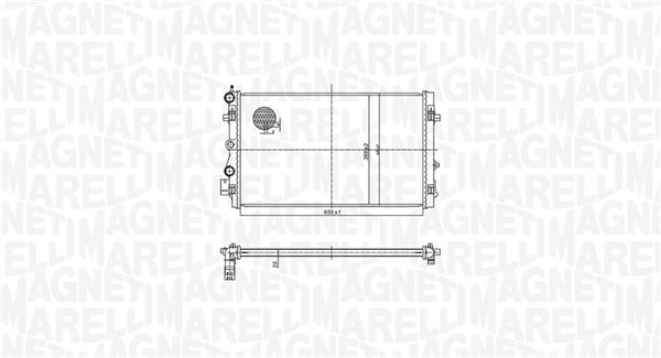 350213167900, Chladič, chlazení motoru, Chladič, MAGNETI MARELLI, 6R0121253D, 6R0121253G, 6R0121253H, 6R0121253R, 0110.3178, 102.154/A, 1.40.21700.126, 59056, 65293, 701331, 76002021, 8MK376775-594, CR1559000S, SA2021