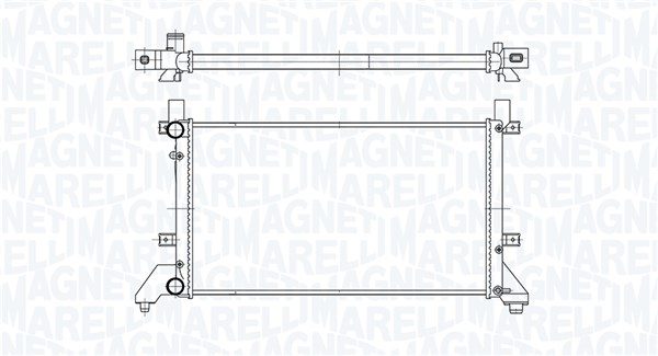 350213189400, Chladič, chlazení motoru, Chladič, MAGNETI MARELLI, 2D0121253, 8MK376719701, 2D0121253B, 2D0121253E, 0210.3005, 102.077, 58002155, 58240, 65231A, 731605, 8MK376719-701, CR1715000P, VN2155