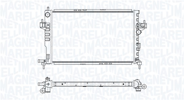 350213191500, Kühler, Motorkühlung, MAGNETI MARELLI, 1300233, 9196694, 1300332, 95513832, 0107.3005, 121.094/A, 1.40.14315.534, 37002305, 58282, 63009A, 732824, 8MK376714-381, CR391000S, DRM20039, OL2305, 630802