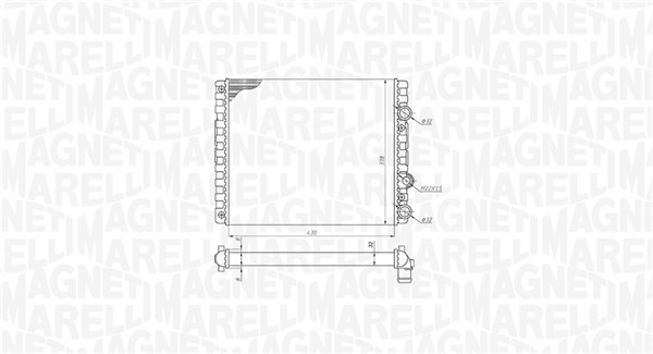 350213192900, Chladič, chlazení motoru, Chladič, MAGNETI MARELLI, 6N0121253K, 0110.3045, 131.055, 509519, 58002129, 652341, 730956, 8MK376700-691, CR42000S, DRM32030, VN2129