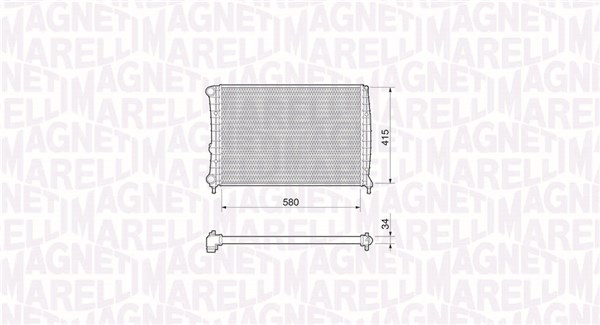 350213194000, Chladič, chlazení motoru, Chladič, MAGNETI MARELLI, 0000050518255, 46849783, 50518255, 01002087, 0113.3017, 109.356, 53239, 60060, 8MK376900-001, AL2087, 109.356/O