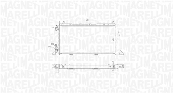 350213406000, Kühler, Motorkühlung, MAGNETI MARELLI, 893121251, 0110.2091, 03002026, 102.001/A, 1.41.1090.542, 54603, 60487, 819260, 8MK376714-471, AI2026, CR397000S, DRM02013