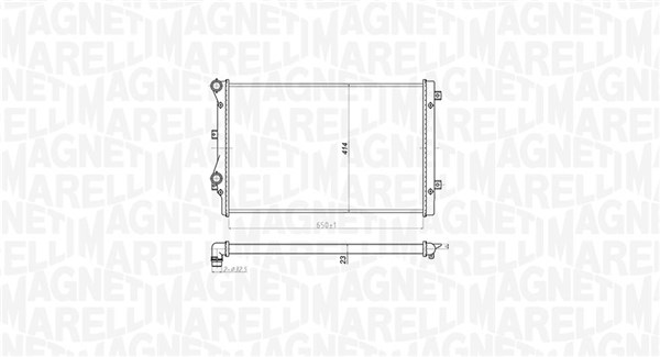 350213852000, Chladič, chlazení motoru, Chladič, MAGNETI MARELLI, 1K0121251AA, 1K0121251AT, 1K0121251DN, 1K0121253AA, 1K0121253AB, 1K0121253AP, 1K0121253BB, 5K0121253H, 1K0121253H, 5K0121251F, 5K0121253D, 0110.3127, 102.111, 1.40.14241.534, 53406A, 58012206, 65280A, 732872, 8MK376726-701, CR761000S, DRM32015, VN2206, 8MK376726-704