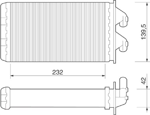 Heat Exchanger, interior heating - 350218213000 MAGNETI MARELLI - 7647938, 7685153, 7685154