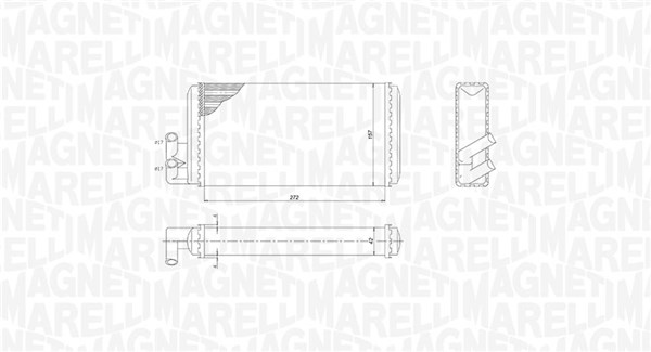 350218403000, Wärmetauscher, Innenraumheizung, MAGNETI MARELLI, 431819031, 431819031A, 431819031B, 443819030, 443819031, 443819031A, 443819031B, 443819031C, 443819031D, 03006052, 0610.2003, 1.18.12236, 50602, 70220, 812068, 8FH351311-621, 93500, AH98000P, AI6052, DRR02001