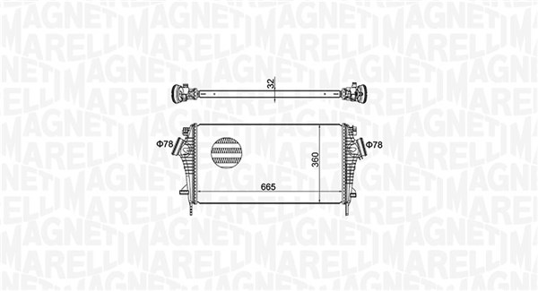 Charge Air Cooler - 351319204440 MAGNETI MARELLI - 1302647, 13241751 ...